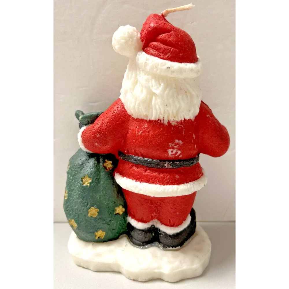 Vintage Santa & Toy Bag Candle 6.5
